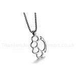 Men's Titanium Pendant Dog Pow PN-847S