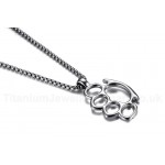 Men's Titanium Pendant Dog Pow PN-847S