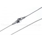 Unisex Titanium Necklace Thin Snake Bone NC-084
