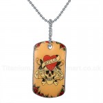 Men's Titanium Pendant Tag LOVE PN-353