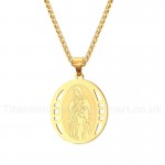 Unisex Titanium Pendant 35 mm Virgin Mary PN-606