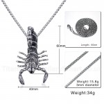 Men's Titanium Pendant 60 mm Scorpion PN-862S