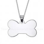 Unisex Titanium Pendant Dog Tag Bone Shape PN-347