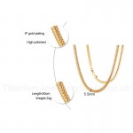 Men's Titanium Necklace Gold Plating