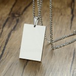 Men's Titanium Pendant Square Tag PN-1109