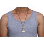 Men's Titanium Pendant Cross Punk Cross PN-867