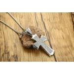 Men's Titanium Pendant Cross Zircon PN-980