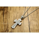 Men's Titanium Pendant Cross Zircon PN-980