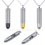 Unisex Titanium Pendant Bullet Openable PN-027