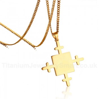 Unisex Titanium Pendant Cross Tag PN-836