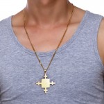 Unisex Titanium Pendant Cross Tag PN-836