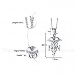 Unisex Titanium Pendant Medical ID PN-1051S