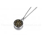 Unisex Titanium Pendant Crystal Perfume Bottle Openable PN-968