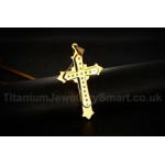 Men's Titanium Pendant 60 mm Cross Zircon PN-118