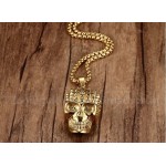 Unisex Titanium Pendant Skull Punk Skull PN-142