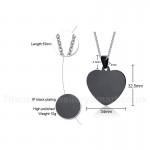 Unisex Titanium Pendant Heart Shaped Tag Multi Colours PN-348