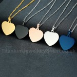 Unisex Titanium Pendant Heart Shaped Tag Multi Colours PN-348