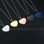 Unisex Titanium Pendant Heart Shaped Tag Multi Colours PN-348