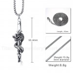 Men's Titanium Pendant 53.4 mm Chinese Dragon PN-713