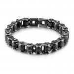  men's titanium biker chain bicycle bracelet