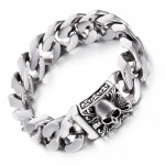 Cuban titanium chain bracelet men's titanium skull bracelet