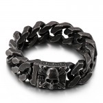 Cuban titanium chain bracelet men's titanium skull bracelet