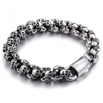 Fashion titanium skull bracelet for men 