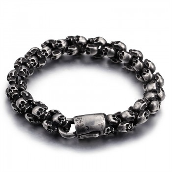 Fashion titanium skull bracelet for men 