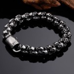 Fashion titanium skull bracelet for men 