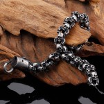 Fashion titanium skull bracelet for men 