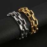 Rock hip-hop square titanium bracelet for men