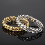 Cuban chain titanium bracelet for men