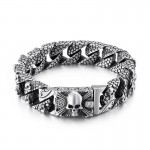  chic Titanium cross bracelet men's titanium skull bracelet