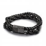 Men's Titanium double layer bracelet 