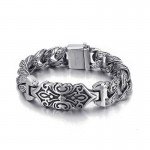 Vintage pattern cross men's titanium bracelet