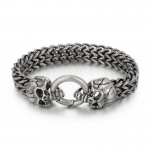  Cool Skull Titanium Men's Bracelet