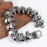  Skull men's titanium bracelet titanium bracelet