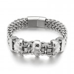 skull men's titanium bracelet