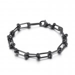 Men's and women's titanium horseshoe buckle bracelet U-shaped buckle bracelet