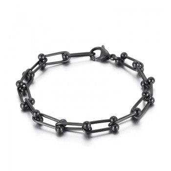Men's and women's titanium horseshoe buckle bracelet U-shaped buckle bracelet