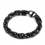   Men's Oval Twist Chain Day Letter Clasp titanium Bracelet