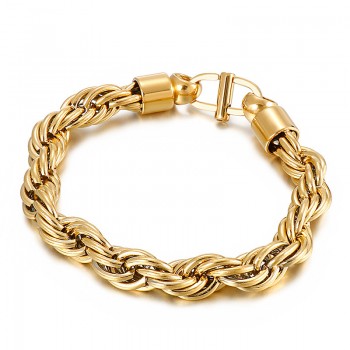   Men's oval twist necklace with sunburst clasp titanium bracelet