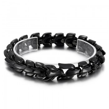  Cool Men's vacuum plated multi-color keel titanium bracelet