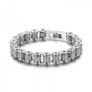  Men's Fashion Rock & Roll Hip Hop Titanium Bracelet