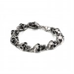  Exaggerated Cool skull titanium bracelet for men