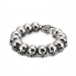  Cool skull titanium bracelet for men