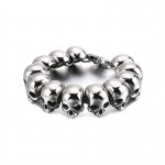  Cool skull titanium bracelet for men