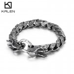  Retro Cool double tap men's titanium bracelet