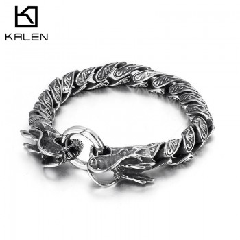  Retro Cool double tap men's titanium bracelet