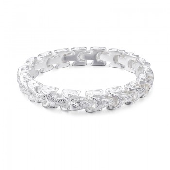 titanium fashion jewelry dragon scales Cool men's bracelet vintage silver plated keel bracelet